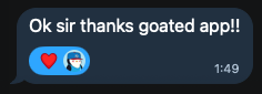 User testimonial from Telegram